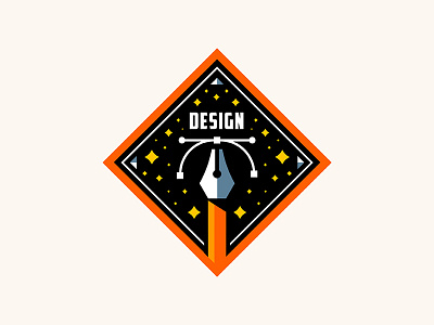 Design badge bezier design dream hixme patch path pen shadow stars tool