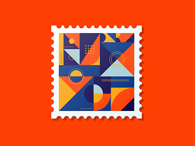 Abstract Stamp abstract design illustration minimal print retro stamp vintage