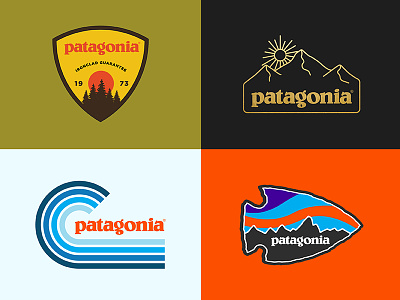 Patagonia rejects apparel art badge design illustration minimal nature outdoors patagonia retro