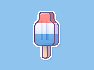 Rock Pop america icon iconography illustration josh warren logo popsicle rocket rocket pop sticker summer