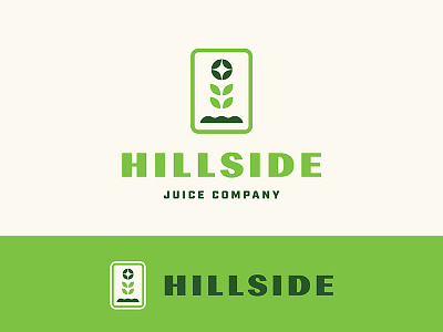 Hillside Juice Co. branding fruit green icon illustration juice logo natural retro type vegetable vintage