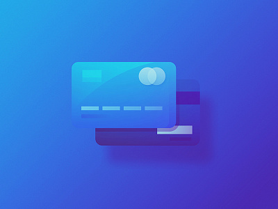 Credit or Debit creditcard illustration mastercard money payment product design shadow ui ux visual design