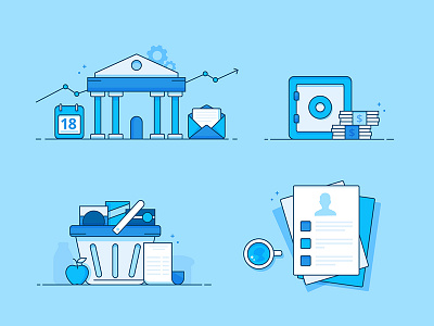 Untitled assets animation bank calendar coffee icon illustration mail money paperwork profile savings shopping