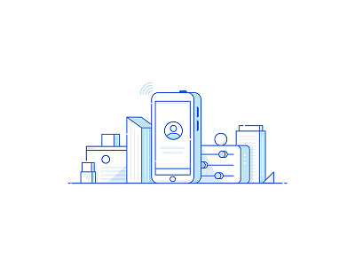 Cell City building cell cellphone control icon iconography illustration illustrator iphone shapes web