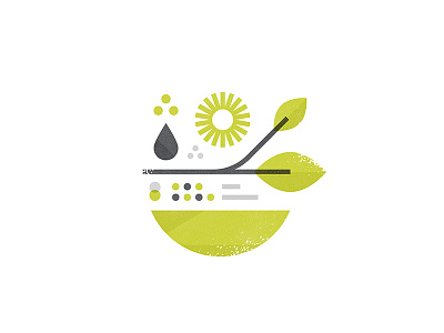 All Natural drop icon illustration leaf mixing nature science