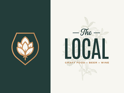 The Local beer branding food local logo plants restaurant typography wine