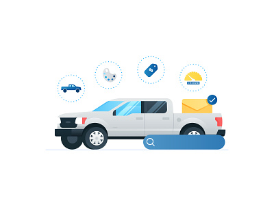 Carmax customize car carmax custom icon illustration mail search truck ui vector