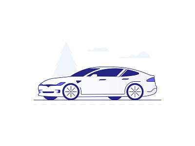Model S app auto branding car icon illustration insurance models tesla ui ux design