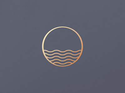 Summer's end branding icon illustration logo minimal nature sun waves