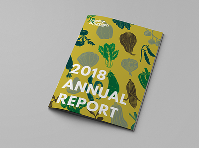 Annual Report Cover annual report food nonprofit print typography vegetables