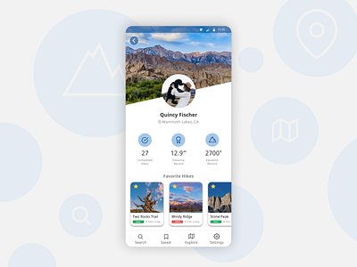 User Profile // Hiking Mobile App