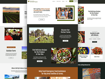 Landing Page: Farm Fresh Food Relief bootstrap farmers landing page non profit nonprofit