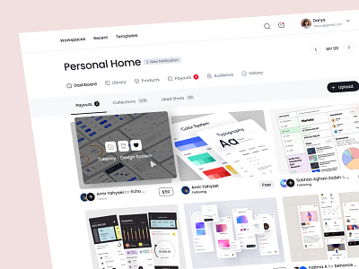 Gumroad Redesign - Dashboard account buyer dashboard design designer dribbble horizontal dashboard interface menu minimal profile shearch shot the seller ui uiux