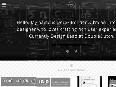 My Site's Homepage homepage mobile personal portfolio work