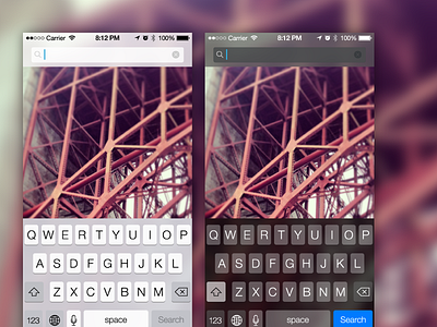 iOS 7 Components ai assets freebie ios7 keyboard screenshots search status bar vector