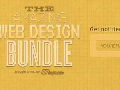 Web Design Bundle Signup bundle signup typography yellow