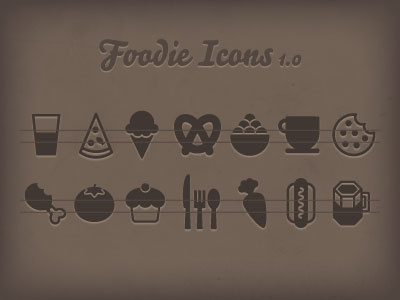 Foodie Icons food foodie icons kitchen vector