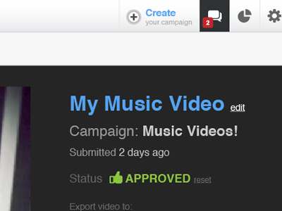 Video Info campaign header ugc ui video