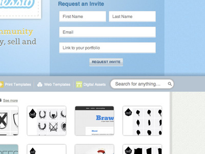 Impressto Homepage css3 form homepage impressto invite search