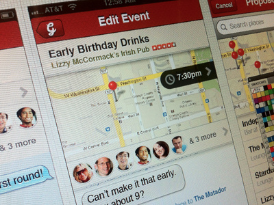 Edit Event app event iphone social ui