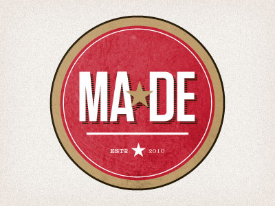 MADE business label logo typography vintage