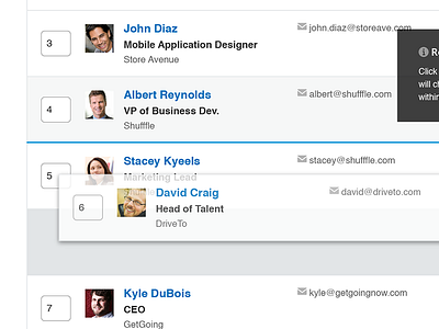 Datatable content drag drop rows table ui