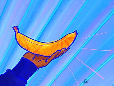 nature knows best banana design digital illustration fruit illustration women in illustration zerowaste
