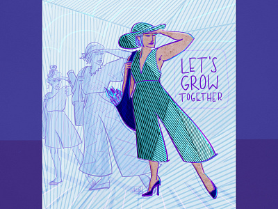 let's grow together design digital illustration digitalart equal rights female feminism illustration mental health women women empowerment women in illustration