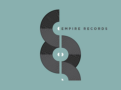 Empire Records blue conceptual film form illustration minimal movie movies poster posters records typography