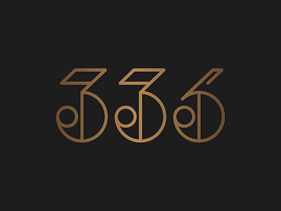 The 336 336 deco illustration numbers numerals type typeface vector