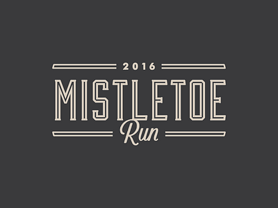 Mistletoe Run bezier brand eastside identity illustration logo point run script stroke typography vector