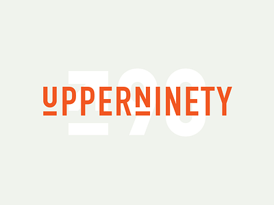 UpperNinety I 90 brand branding identity logo logotype orange typography upper vector