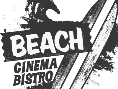 Beach Cinema Bistro logo branding chad dewilde the beautiful design