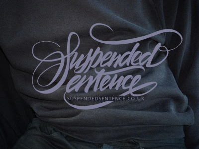 SuspendedSentence artist branding caligrafia calligraphy clothing design lettering letters logo type typography