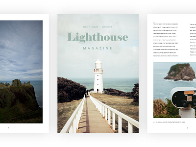 Lighthouse Magazine - An Exploration branding design magazine