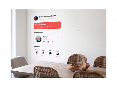 Experimenting with AR - Daily Rundown Flow adobexd animation animations cards creative design home interaction interaction animation interface motion design smarthome ui ui ux