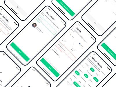 Onboarding - An Exploration adobexd app design design field form form design form ui login onboarding onboarding ui signup ui