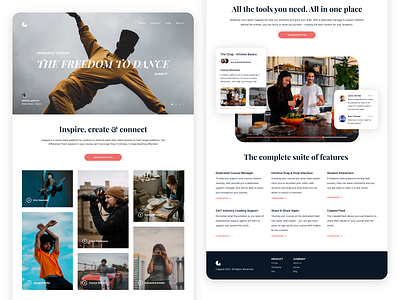 Capped - Online Learning Platform adobexd branding creative design landing page minimal minimalist onepage ui uiux ux website