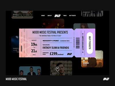 Mood Music Festival - Landing Page