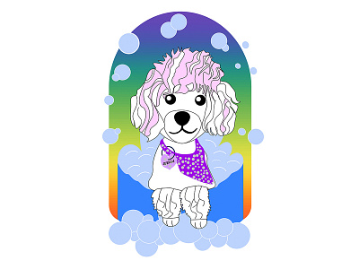 Poodle design dog dog illustration illustration