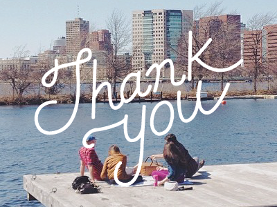 thank you! design lettering photography