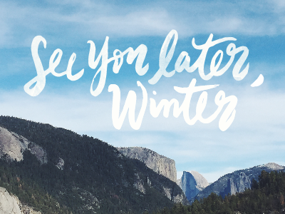 see you later, winter hand lettering
