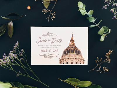 spring gala save the date lettering photography styling