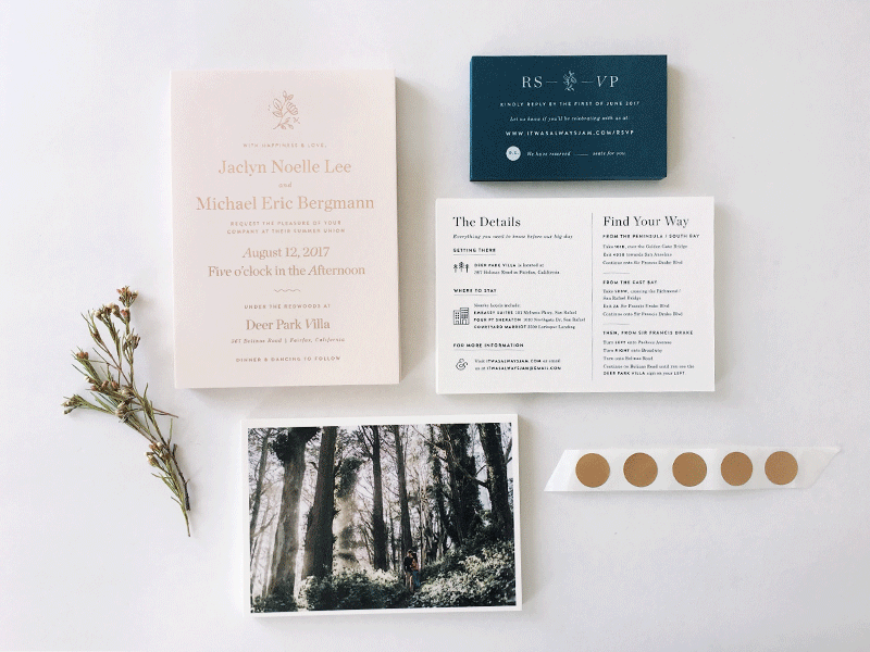 J&M Wedding Invitation Suite invitation design personal print wedding