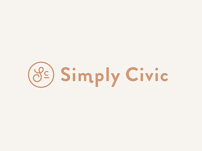 Initial Logo Sketch for Simply Civic branding identity logo type