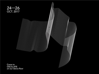 OSCILLATE - Electronic Music Festival 2d art darkness design dynamic electronic music festival geometric geometrical graphicdesign illustration lines movement music art vector