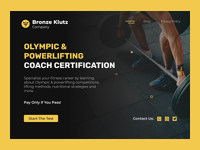 Bronze Klutz Company Landing Page design landing page ui ux