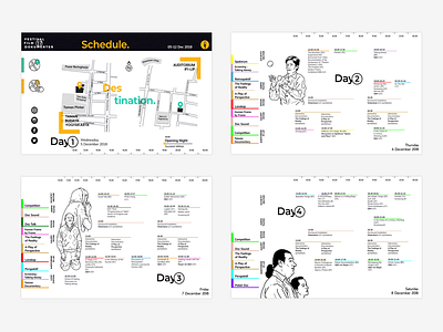 Festival Film Dokumenter 17 Schedule ffd 17 film festival graphic design layout schedule design