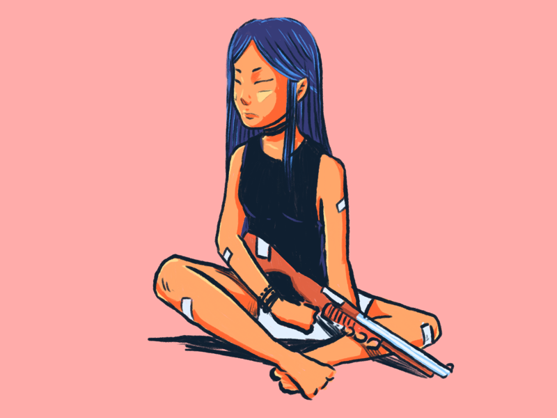 Illustration procreate digital art cartoon character illustration drawing