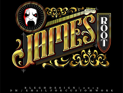 James root Slipknot in victorian lettering apparel apparel design customlettering illustration lettering logo logotype tattoo typography vector